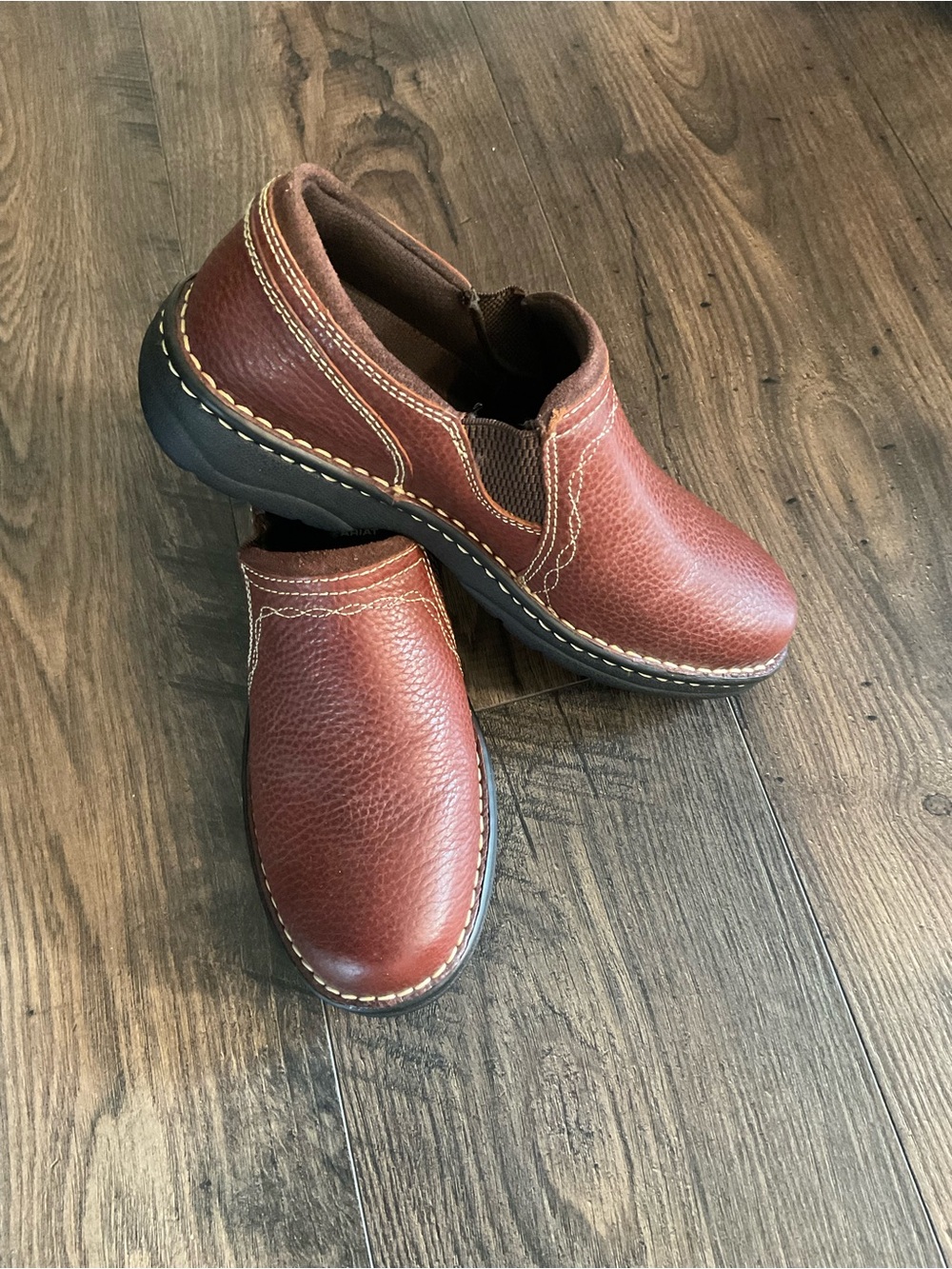 Ariat 4LR Women’s Size 8B Brown Leather Slip-On Comfort Work Shoes EUC